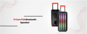 5 Core outdoor event speaker and battery powered PA system with a portable mic-compatible bluetooth speaker. 