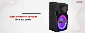 5 Core battery powered PA system with mic-compatible bluetooth speaker for outdoor events and mobile gatherings.