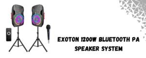 The image shows exoton bluetooth speaker